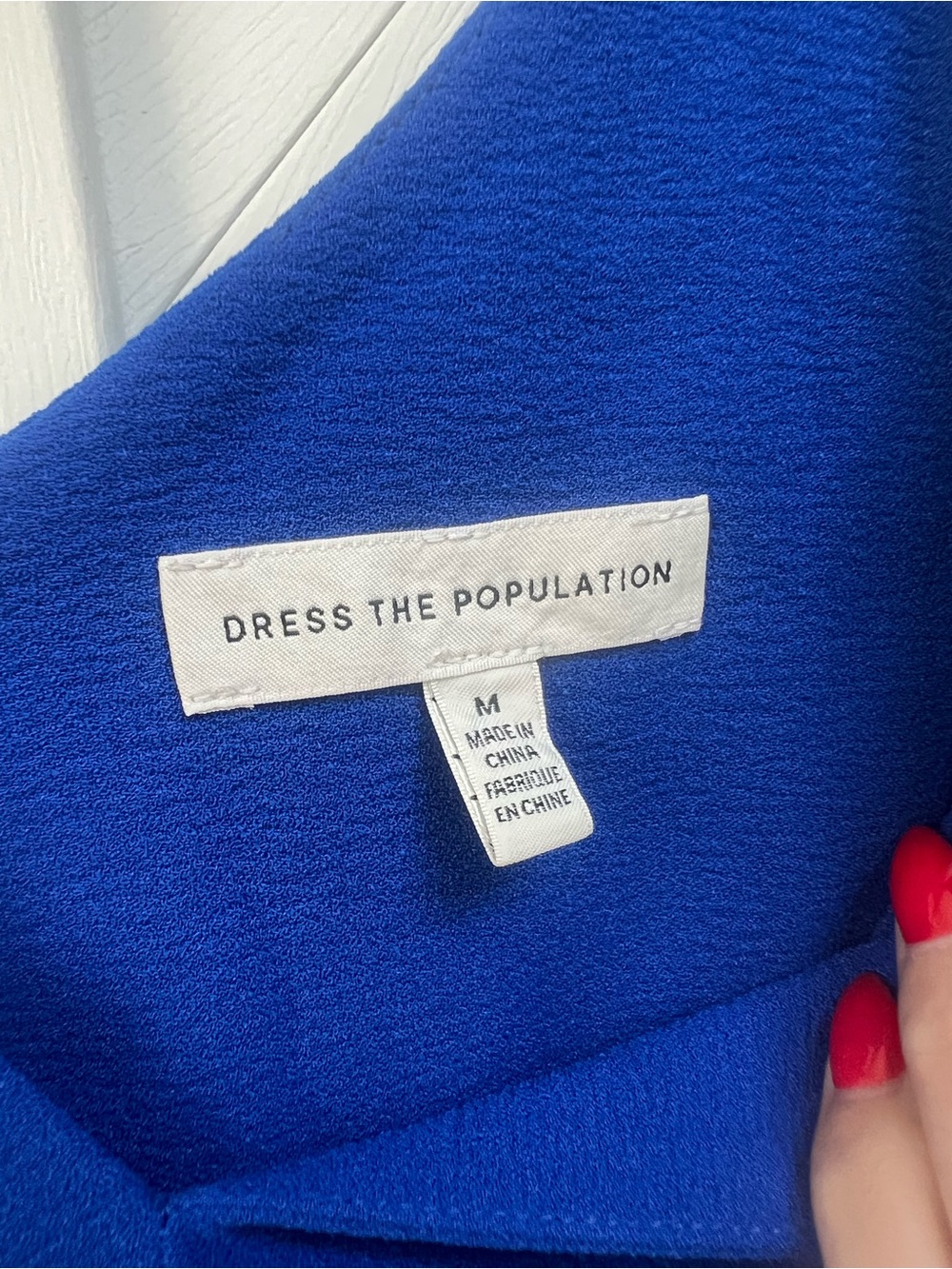 Dress the Population Royal Blue Midi Spaghetti Strap Dress - Picture 5 of 6
